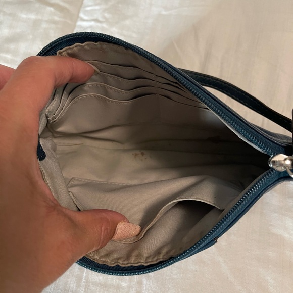 Coach leather wristlet . Turquoise blue - Picture 4 of 7